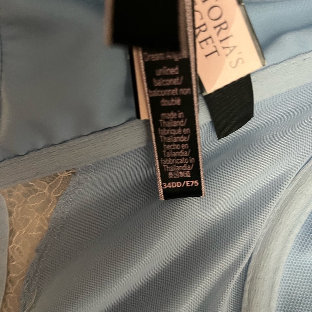 NWT Victoria's Secret Blue Lace Trim Bralette - Picture 3 of 3